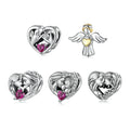 Trendy Romantic Family Guarding Charm for Women's Love Promise Guardian Pendant Bracelet Diy Jewelry Making Accessories