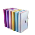 Wholesale Custom A5/A6 Laser Holographic Budget Planner Organizer Loose Leaf case 6 Hole Color Clip Budgeting Binder