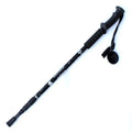 Black Color Straight Handle Aluminum Alloy Three-section Shock-absorbingtrekking Pole Outdoor Walking Stick Hiking Supplies