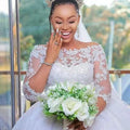 AL1403 2023 New Vintage Wedding Dress One Shoulder Long Sleeve Elegant Sweetheart Wedding Gown White Wedding Dress