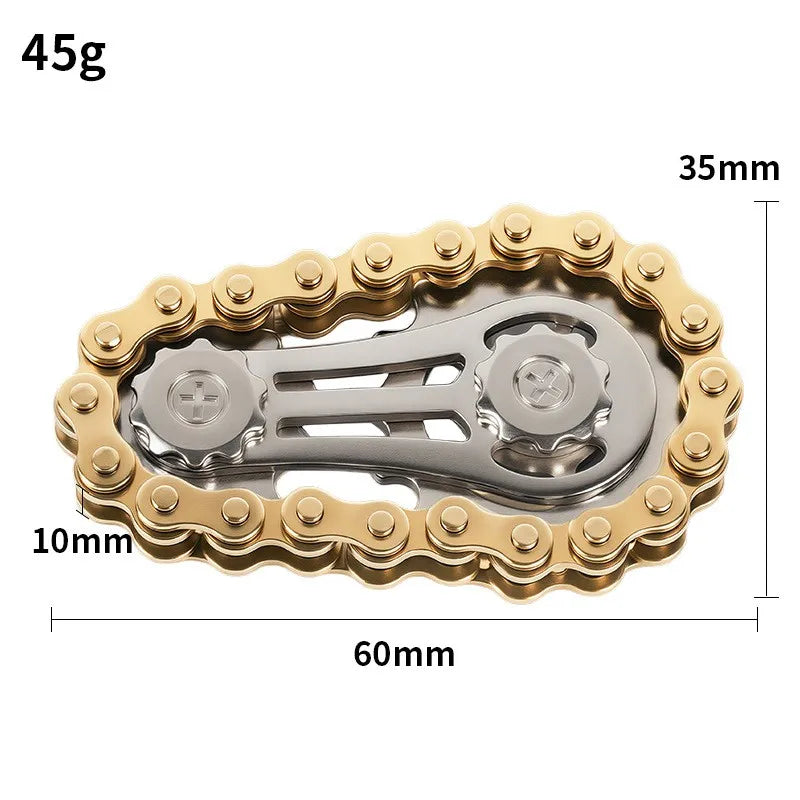 Stainless Steel Chain Gear Fidget Spinner for Boys and Girls Sensory Bike Chain Gears Toy Party Favors