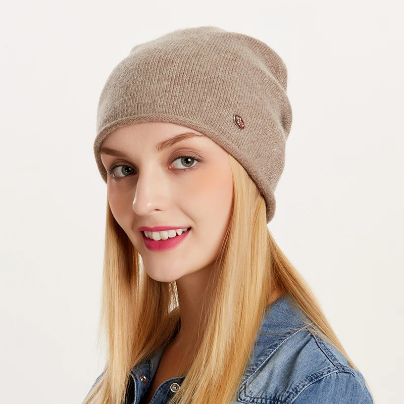 Unisex Wool Knitted Beanie Hats Custom Spring Autumn Casual SkullWinter Beanies Hats With Custom Logo for Women Wholesale