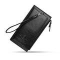 2026 New Top Men's PU Leather Wallet with Zip-up Mobile Phone Pocket Long Wallet for Men