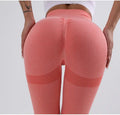 High Waist Women's Yoga Pants Elastic Gym Leggings Tummy Control Seamless Running Solid Pattern Hip Lifting Made Spandex/Nylon
