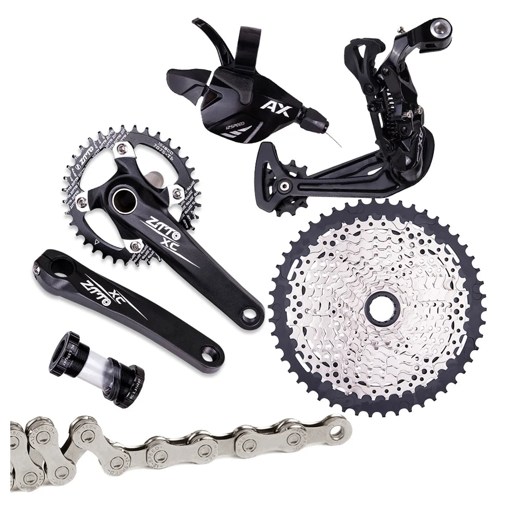 ZTTO 12-Speed MTB Bike Groupset Kit 1x12 Micro Spline MS Shifters Derailleur Chain Crankset-M9100 M7100 M8100 Freewheel