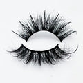 2023 New Luxury Fur Eyelashes Mix Shiny Black Strips 25mm Full Strip Lashes for Reusable Custom Logo Wispy Messy False Eyelashes