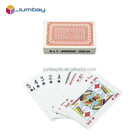 Wholesale Customized Printing Jumbo Index Mini Playing Cards 100% Plastic Poker Game Cards with Plastic Case Made in China