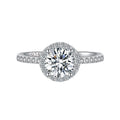 Luxury Round Cut Shiny Diamond Like Cubic Zirconia S925 Sterling Silver Wedding Brides Promise Finger Ring for Women