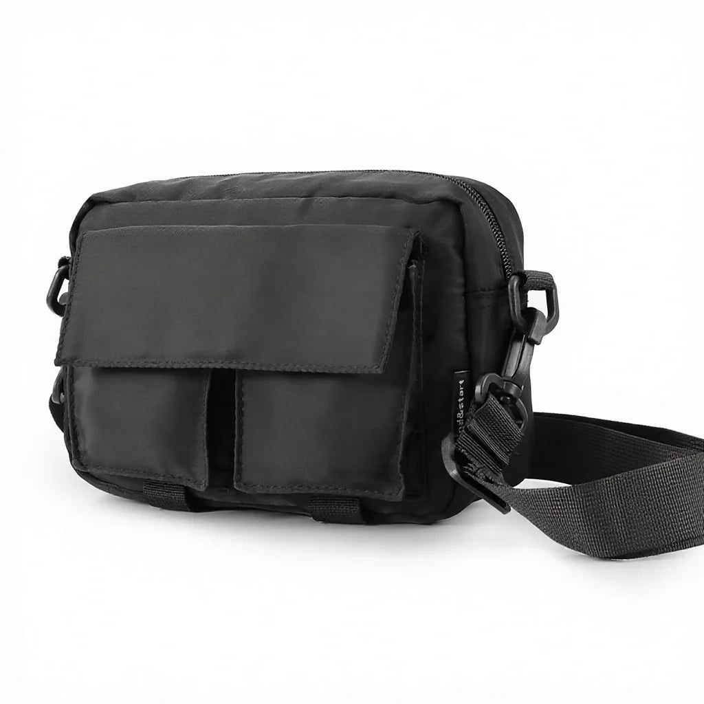 Custom Logo Many Pockets Waterproof Nylon Unisex Crossbody Chest Messenger Adjustable Shoulder Sling Belt Tote Bag for Men Women