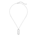 Fashion Jewelry 925 Sterling Silver Rhodium Plated Mama Letter Oval Shape Necklace for Mom