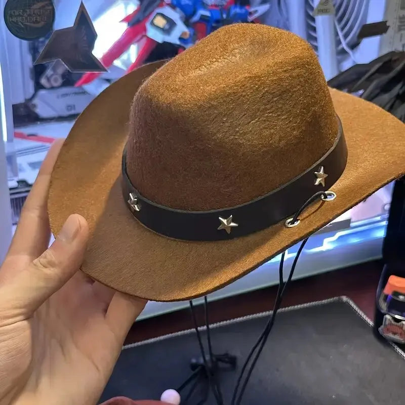 Creative Mini Pet Dogs Western  Cowboy Hat Cute Star Pet Cap Fashion Pet Accessories