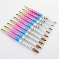 New Product High Quality International Size Customized Private Label 100% Pure Kolinsky Hair Nail Art Acrylic Brush