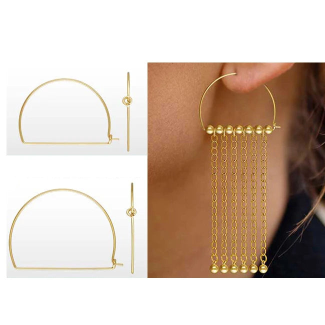 GF047 New Design Earrings Finding Wire Arch Beading Hoop for Jewelry Making