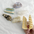2024 New Design Acetate 8 cm Hair Claw Clips Fashion Sweet Unique Ellipsoid Clips with Many Colors for Girls Hair Accessories