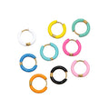 Women Earrings Fashion Jewelry Stainless Steel Candy Color Enamel Hoop Earrings