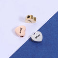 Fashion Stainless Steel Mother's Gift Jewelry Accessories Diy Love Heart Mum Pendant Charm