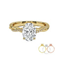 New Design Twisted Vine Diamond Engagement Ring 14K Solid Gold Lab Grown Diamond Ring With IGI Certificate