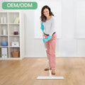360 Degree Swivel Microfiber Flat Mop with Long Stainless Steel Panel Washable Durable Pads for Home Floor Cleaning