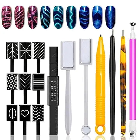 Multi-Function Cat's Eye Strong Magnetic Magnet Stick Pen Nails UV Gel Polish Nail Art Decoration Accessories Manicure Tool