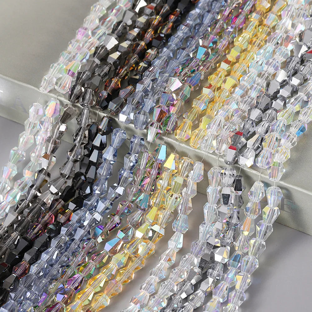JC Crystal New Designs Glass Jewelry Beads for Bracelet Necklace Jewelry Making l Faceted Diamond Shape Crystal Beads 8mm