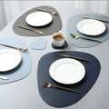 Dining Table Mat Pad Heat Resistant PU Leather Placemat Dining Table Placemats Kitchen Table Placemats
