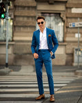2025 New Design Handsome Men Suits Polyester 2 Pieces (Coat+Pants) Notched Lapel Tuxedo Pant Suit for Slim Fit Men's Formal Wear