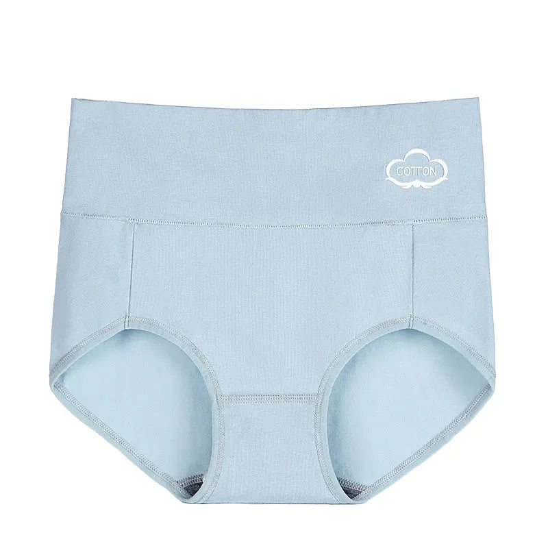 JOGOGO Wholesale Customize Women Plus Size High-Waist Panties Breathable Solid Color Cotton Printed Underwear Stretch Briefs