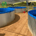 15000L Round Pond Tilapia Fish Farming Tanks RAS Circular Aquaculture Corrugated Tanks