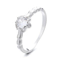Yaeno Gemstone Engagement Band Ring Real Silver 925 Main Stone Rings for Women Bridal Jewelry