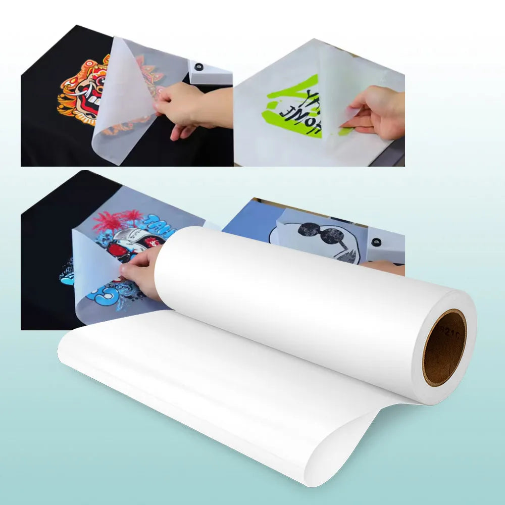 Ocbestjet 33CM*100M PET DTF Roll Film Inkjet Pet Heat Transfer 75U Thickness PET FILM TRANSFER ROLL