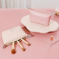 Custom Logo PU Wash Toiletry Pouch Waterproof Travel Pure Makeup Bag Portable Zipper Storage Cosmetic Bag for Women