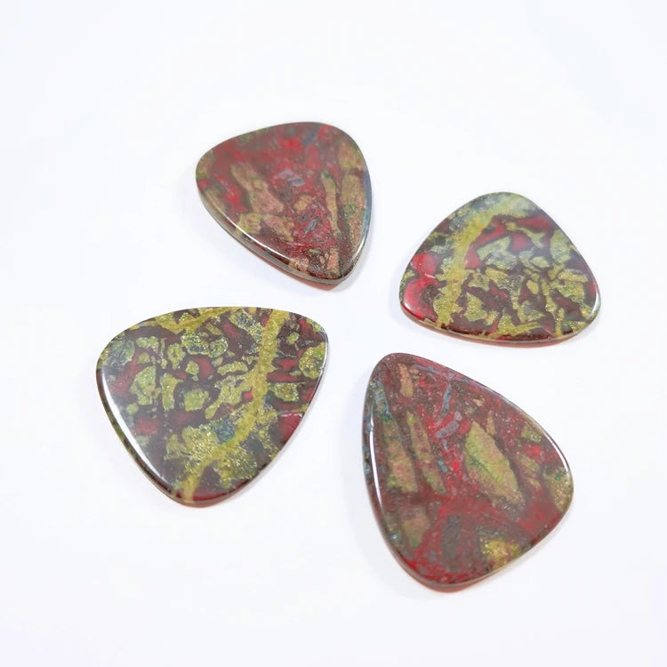 Huiying Custom Any Logos Printing Acoustic Dragon Blood Stone Guitar Accessories Picks