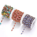 1Meter Evil Eye Chains Colorful Beaded Necklace Stainless Steel Cable Enamel Chain for Jewelry Making Components DIY Crafts