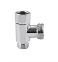 Brushed Nickel 3-way 3/8 and 1/2 Inch 3 Way Adapter Tee Connector Brass 3/8 Water Line T Fitting
