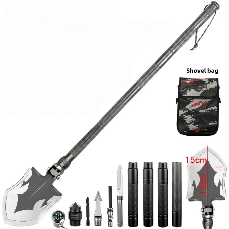 Detachable Shovel Industrial Grade Outdoor Stainless Steel Folding Survival Cordless Multi-Purpose Snow Farming Camping Shovels
