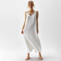 Modern Style White Elegant Breathable Knitted Night Gowns for Women Wholesale 100% Cotton Sleepwear