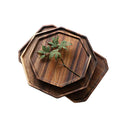 Bread Charcuterie Platter Cheese Platter  Acacia Wooden Trays Serving Platters Octagon Square Serving Tray for Fruit Salad