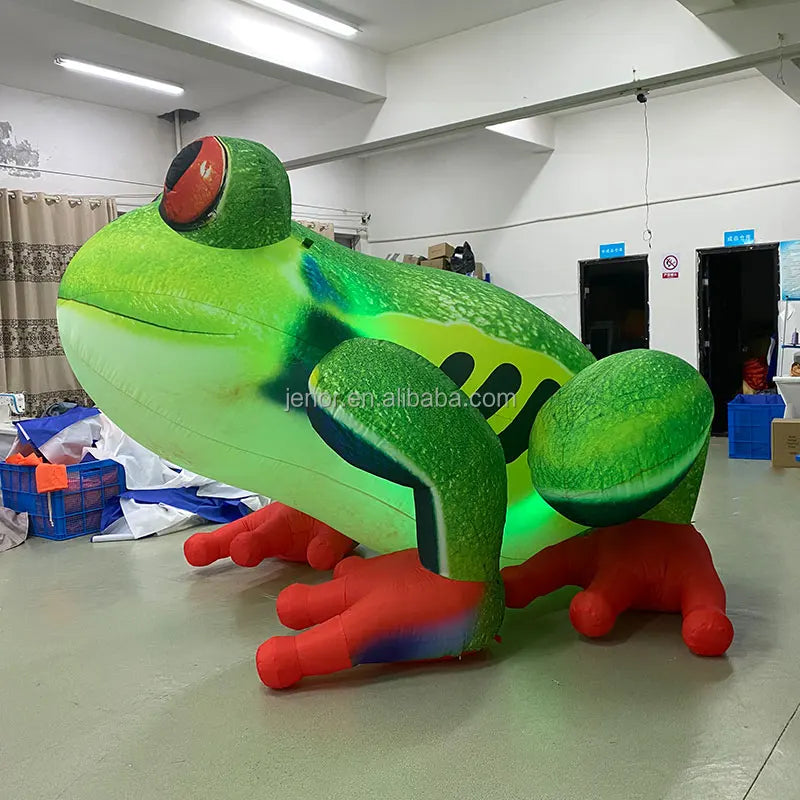 Giant Animal Model Inflatable Frog Balloon with Light for Outdoor Advertising