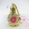 Christmas Gift Metal Essential Oil Bottle Arab Attar Bottle 3ml Vintage Perfume Bottle with Key Chain