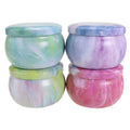 4.4oz Manufacture Seamless Round Metal Colorful Gift Tea Candy Candle Tin Cans Scented Candle Tin Cans With Lids