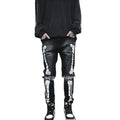 OEM FOG Private Drop Shipping Stock Top Brand Skinny Ripped Skull Print Grey Denim Men Jeans