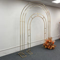 2023 Hot Sale Shining Gold Iron Circle Arch Backdrop Wedding Stand Round Outdoor Wedding Arch