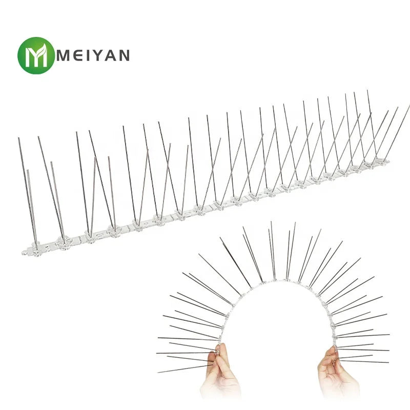 High Effective Outdoor Antitheft Decorative Plastic Base Stainless Steel Bird Spike Bunnings
