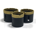Drills-King Diamond Crown 35mm Vacuum Brazed Black Oxide Dry Core Drill Bit for Ceramic Tiles and Marble