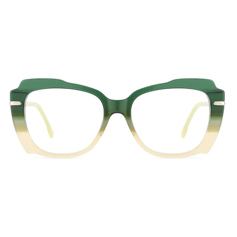 YC Custom Logo 2024 Metal Alloy Acetate Eyeglasses Spectacle Frames Optical Glasses Eyewear
