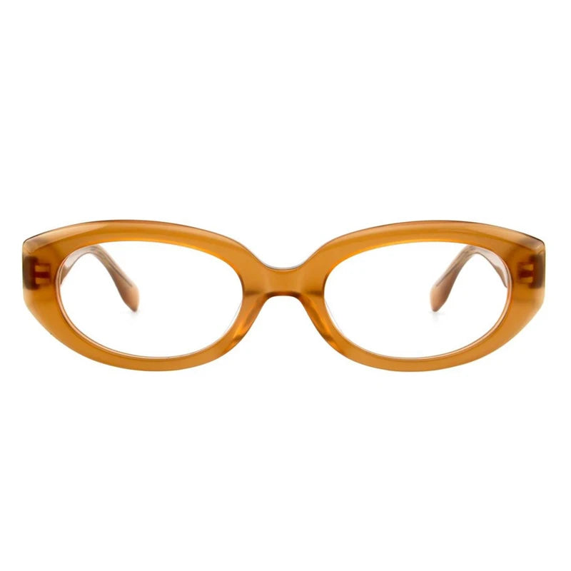 Europe and United States Retro Oval Small Frame Optical Glasses High-Definition Eye Protection Acetate for Men and Women