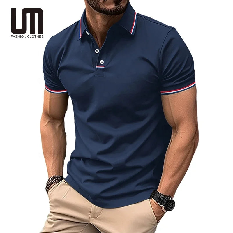 Clearance Sales Customized Hot Selling Men s Summer Lapel Button Short Sleeve Casual Sports T Shirts