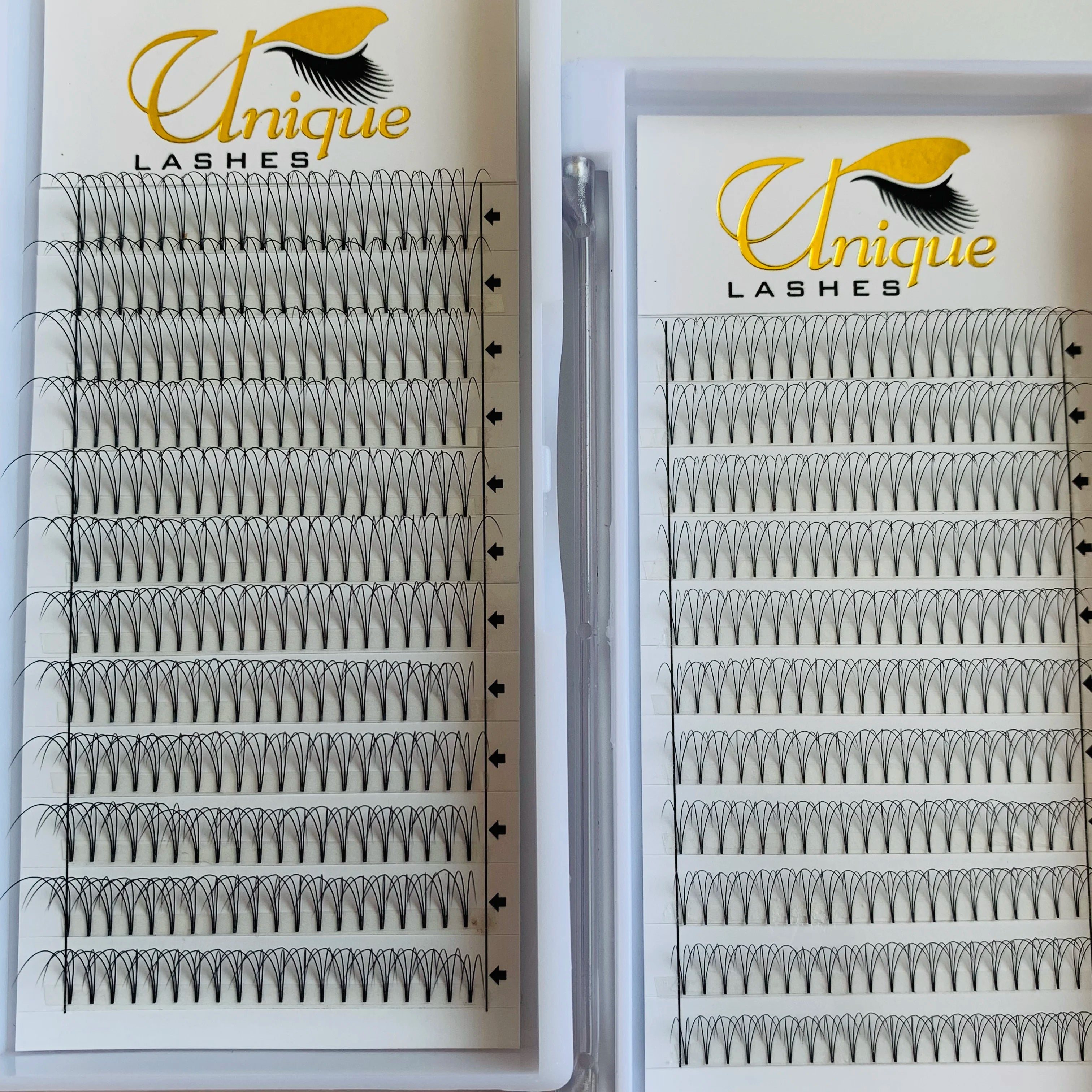 Synthetic Hair 0.07 3d Heat Bonded ultra Black Short Stem Pre Made Eyelash Fans