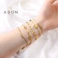 Ason Jewelry Waterproof High Quality Designer Cuff Bracelets Women Elegant Bangle Bracelet Stainless Steel Bridal Bracelet