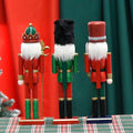 Christmas Nutcracker Wooden Craft Ornament Cartoon Christmas Decoration Wooden Puppet Figure